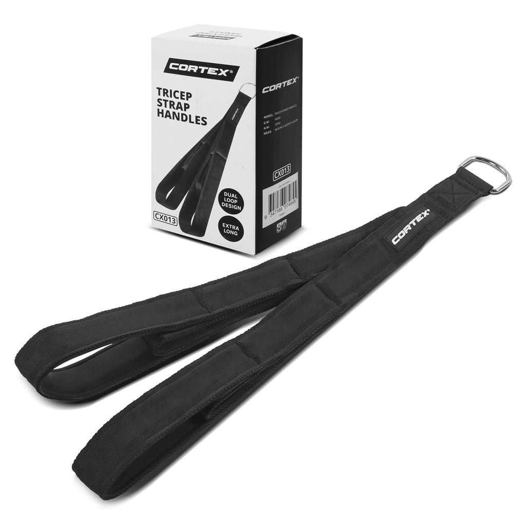 CORTEX Tricep Pulldown/Curl Strap Handles - Extra Long (56cm/74cm ...