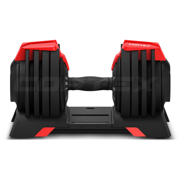 Cortex Revolock V2 48kg Adjustable Dumbbell + Barbell + Kettlebell All-in-One Set with Stand (24kg Pair)