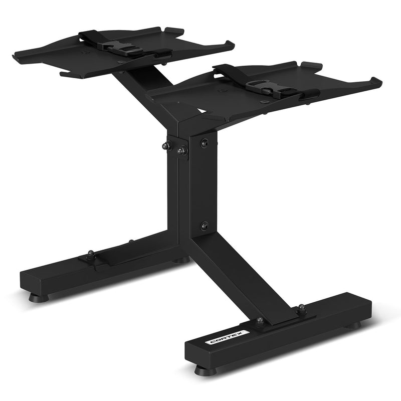 Cortex Revolock V2 48kg Adjustable Dumbbell + Barbell + Kettlebell All-in-One Set (24kg Pair) with Stand