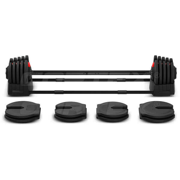 Cortex Revolock V2 80kg Adjustable Dumbbell & Barbell All-in-One Set (40kg Pair)