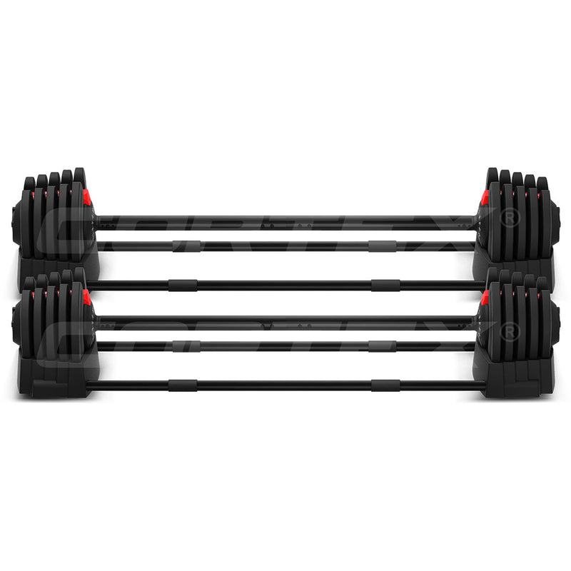 Cortex Revolock V2 80kg Adjustable Dumbbell & Barbell All-in-One Set (40kg Pair)