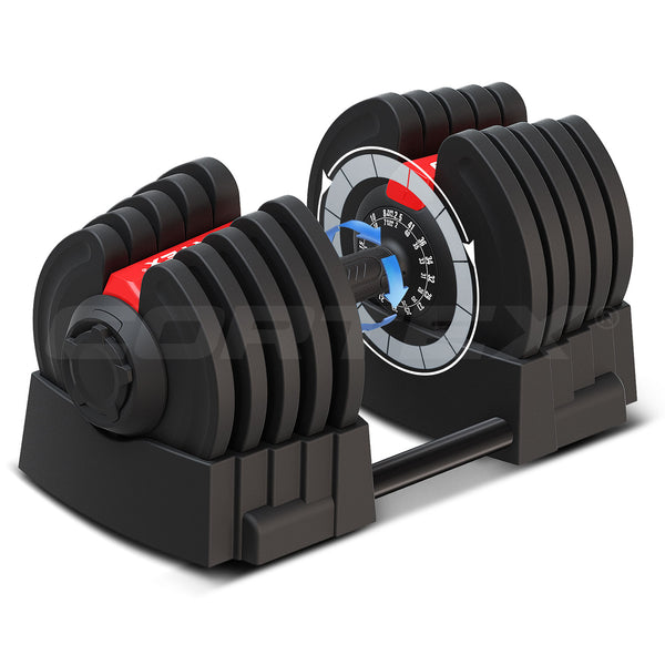 Cortex Revolock V2 80kg Adjustable Dumbbell & Barbell Set (40kg Pair) with Stand