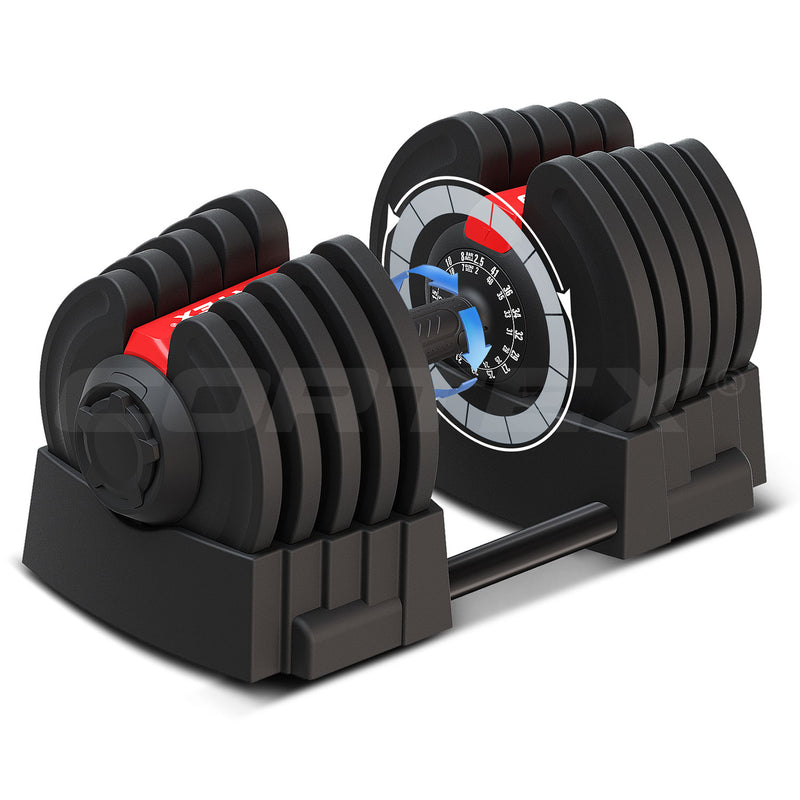 Cortex Revolock V2 80kg Adjustable Dumbbell & Barbell All-in-One Set (40kg Pair)