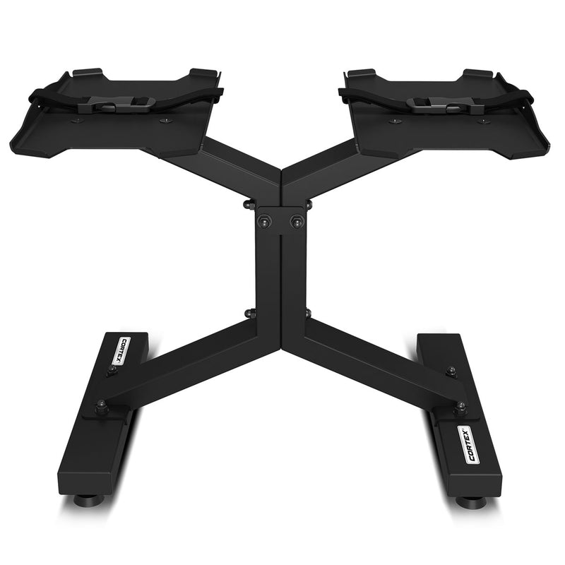 Cortex Revolock V2 80kg Adjustable Dumbbell & Barbell Set (40kg Pair) with Stand