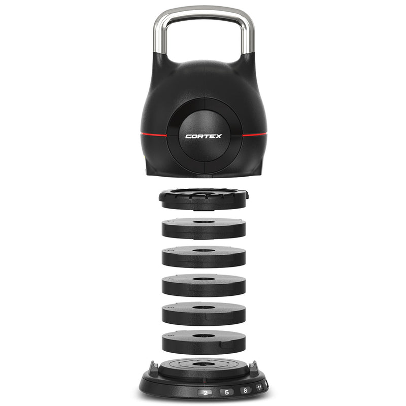 CORTEX 7-in-1 RevoLock Quick Adjust 20kg Kettlebell