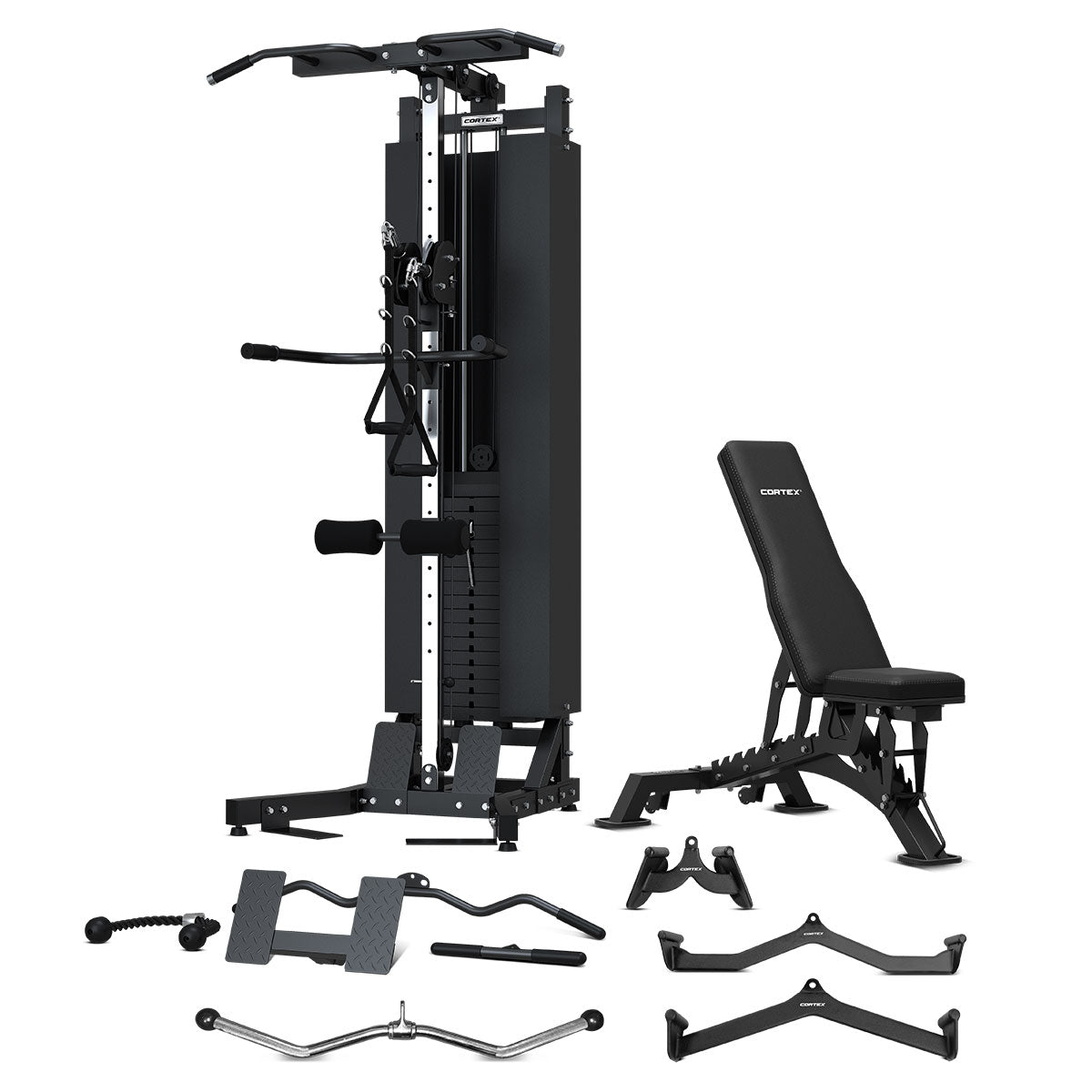 Cortex FT-12 Lat Pulldown and Row Functional Trainer Set with Pro Attachments