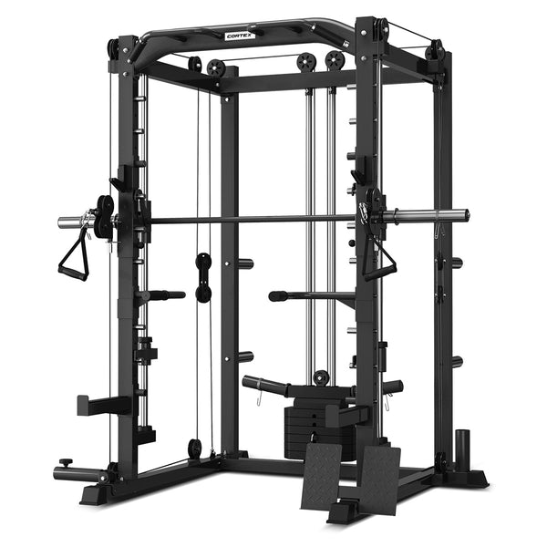 CORTEX SM-20 6-in-1 Power Rack with Smith & Cable Machine + BN-9 Bench –  Lifespan Fitness