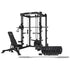 CORTEX SM-20 6-in-1 Power Rack with Smith & Cable Machine + BN-9 Bench + 130kg Olympic Bumper Weight Plate & Barbell Package