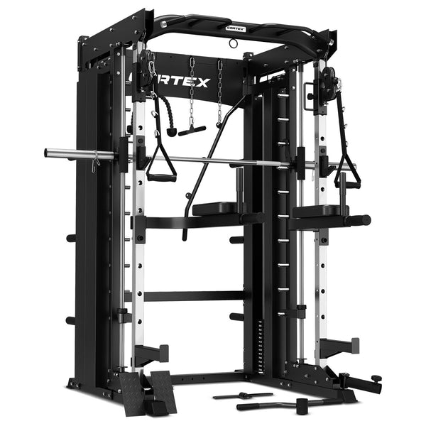 CORTEX SM-26 6-in-1 Power Rack with Dual Stack Smith & Cable Machine