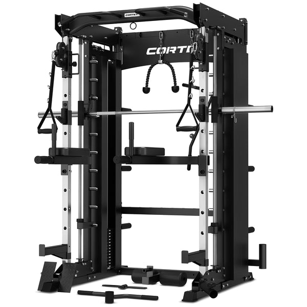 CORTEX SM-26 6-in-1 Power Rack with Dual Stack Smith & Cable Machine