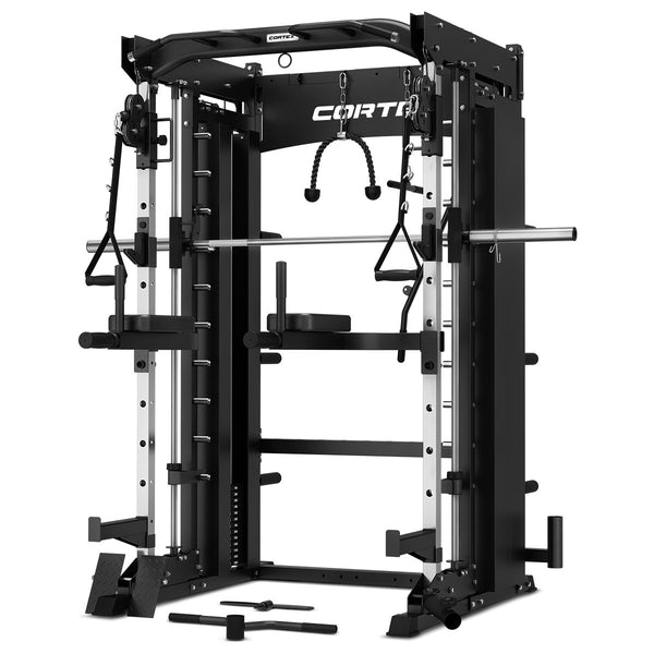 CORTEX SM-26 6-in-1 Power Rack with Dual Stack Smith & Cable Machine