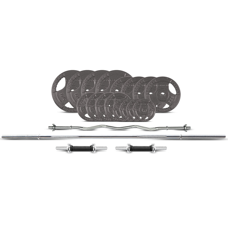 CORTEX 90kg Tri-Grip 27mm Standard Barbell Weight Set