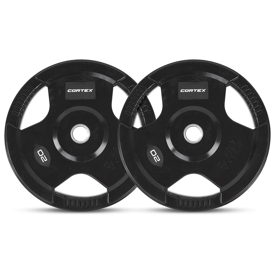CORTEX 20kg Tri-Grip V2 50mm Olympic Plates (Pairs)