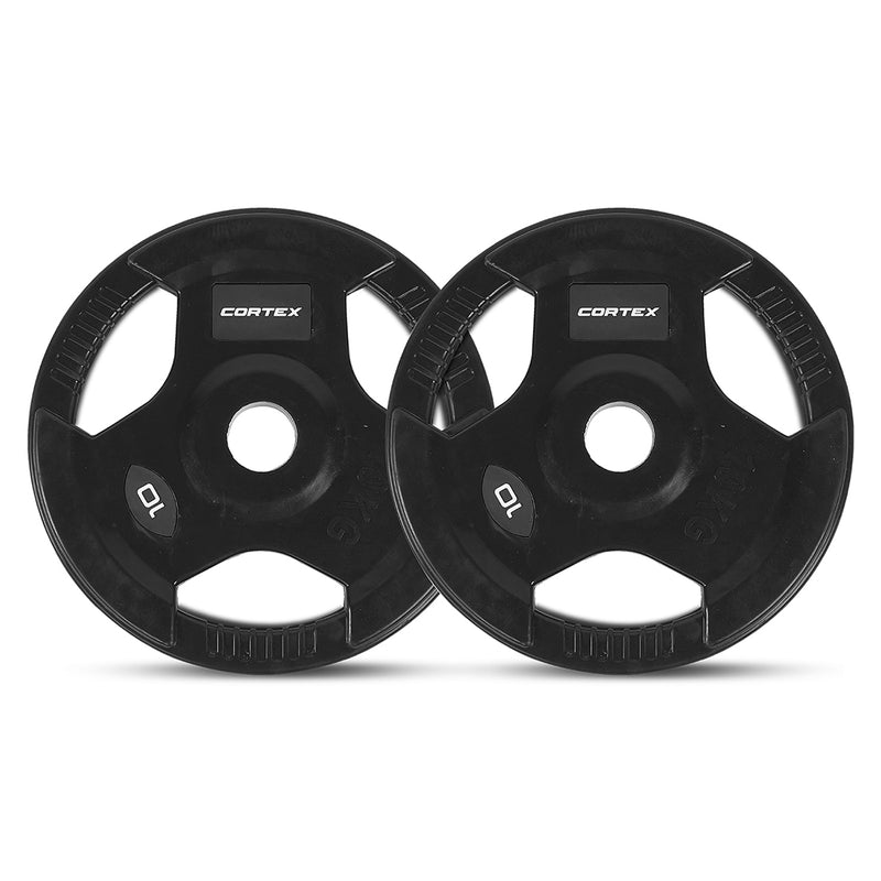 CORTEX 80kg Tri-Grip V2 50mm Olympic Plate Set