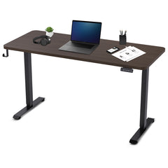ErgoDesk Electric Standing Desk 140cm (Walnut/Black)