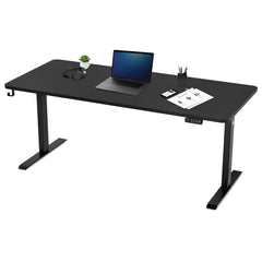 ErgoDesk Dual Motor Electric Standing Desk 180cm (Black/Black)