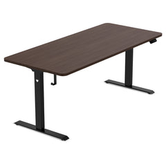 ErgoDesk Dual Motor Electric Standing Desk 180cm (Walnut/Black)