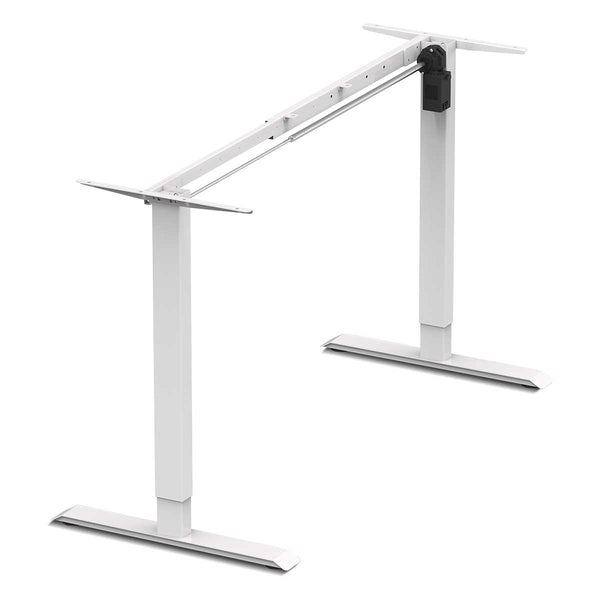 ErgoDesk Electric Standing Desk Frame Only (Suits 120cm to 150cm, White) 