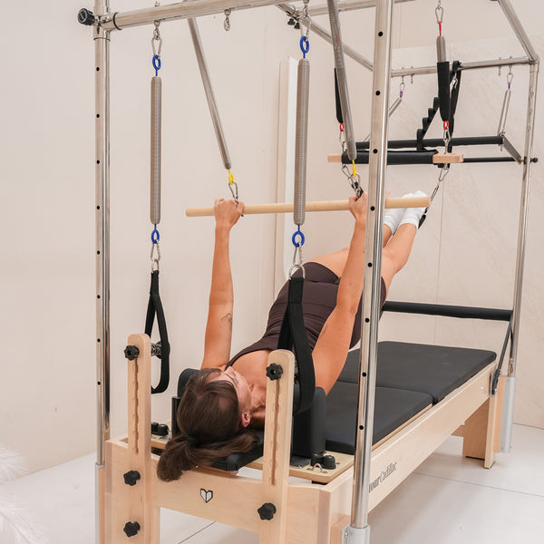 Contour Cadillac Pilates Reformer with Full Trapeze Table (Black)