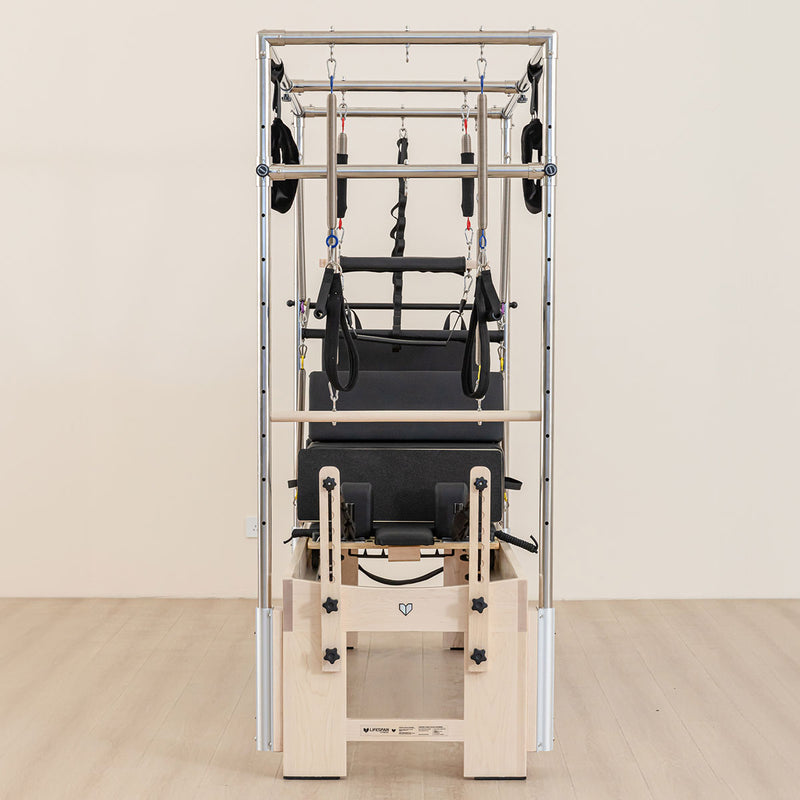 Contour Cadillac Pilates Reformer with Full Trapeze Table (Black)