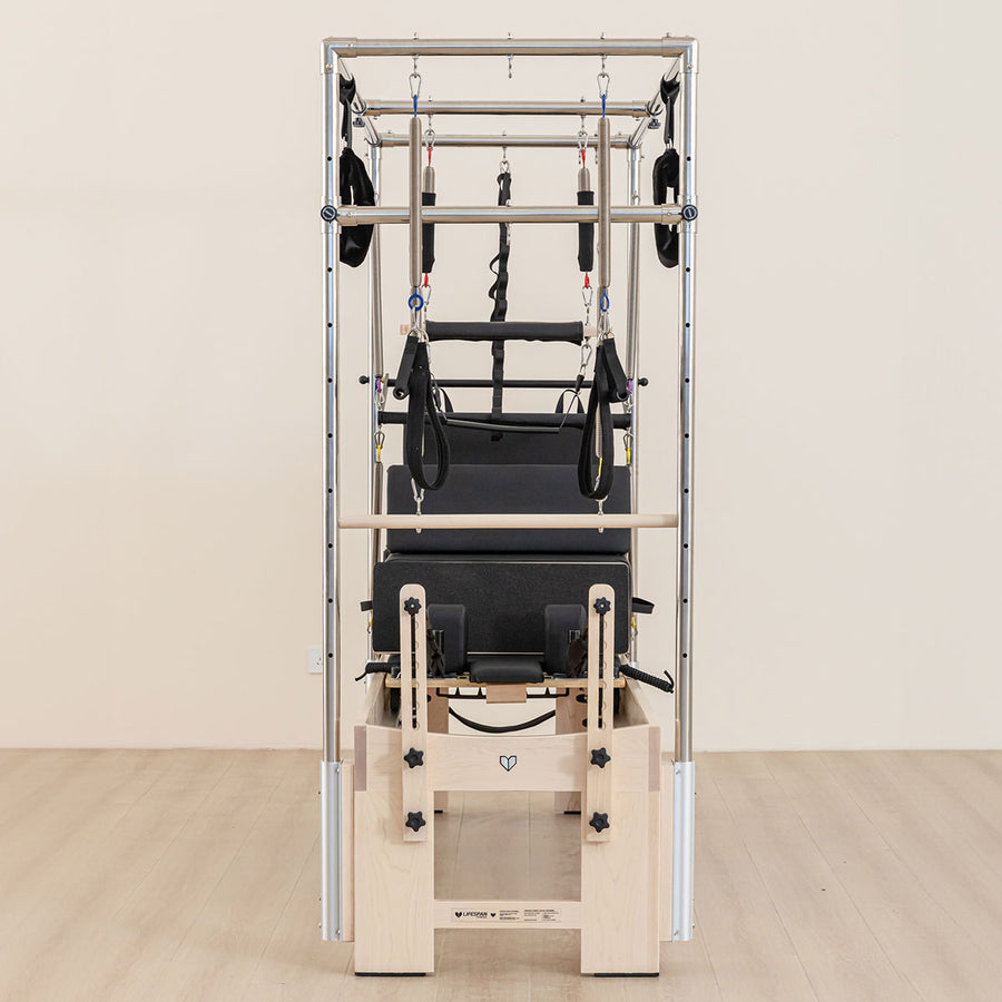 Contour Cadillac Pilates Reformer with Full Trapeze Table (Black)