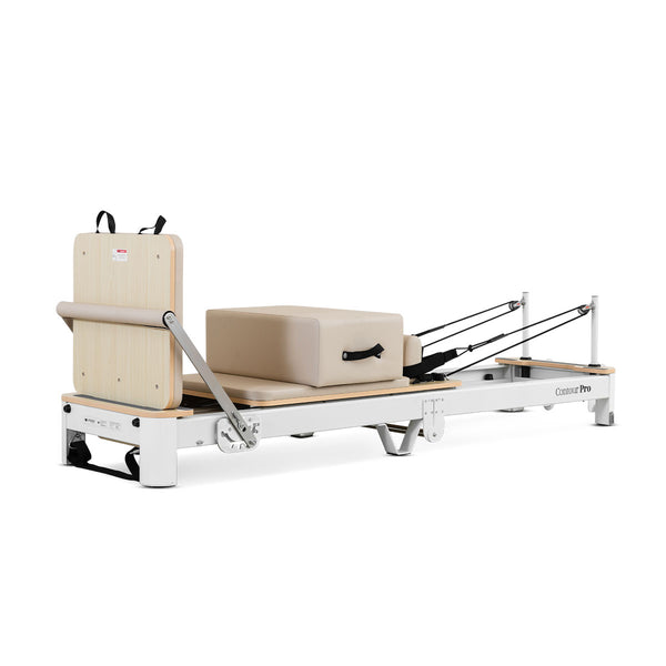 Contour Pro Folding Aluminum Pilates Reformer Bed Set (Beige)