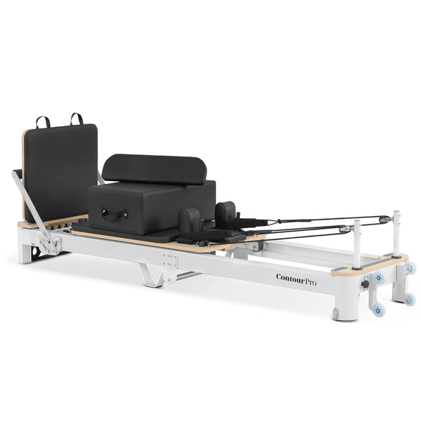 Contour Pro Folding Aluminum Pilates Reformer Bed Set (Black)