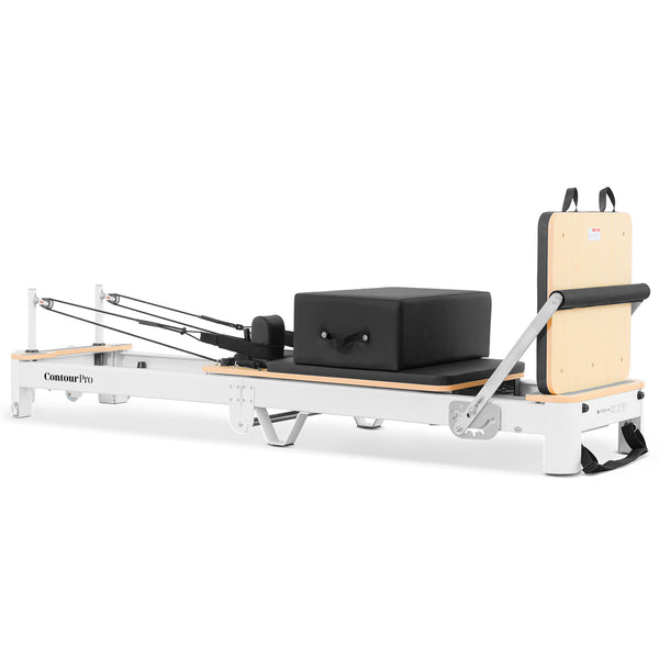 Contour Pro Folding Aluminum Pilates Reformer Bed Set (Black)
