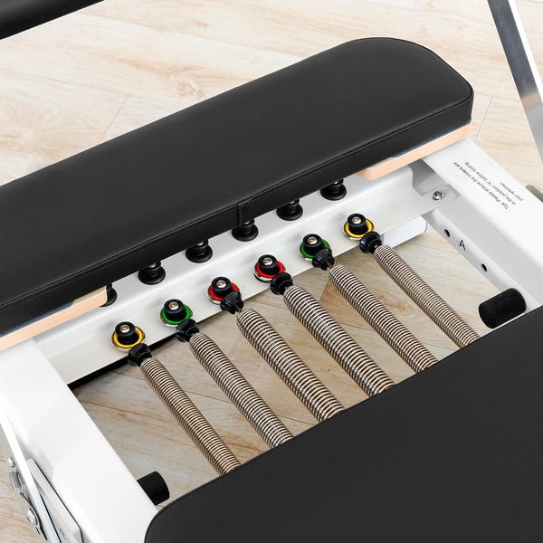 Contour Pro Folding Aluminum Pilates Reformer Bed Set (Black)
