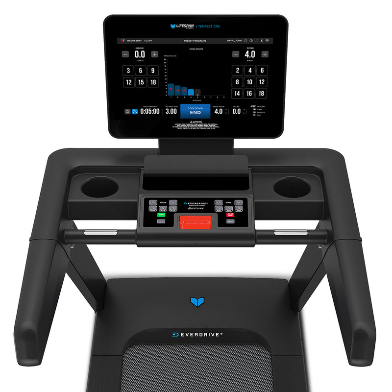Tempest CRX Commercial Smart Treadmill with 15.6