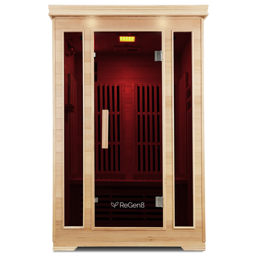 ReGen8 Duo Indoor - 2 Person Infrared Sauna (Natural) | Lifespan Fitness