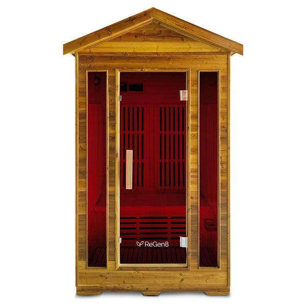 ReGen8 Duo Outdoor - 2 Person Infrared Sauna (Natural)
