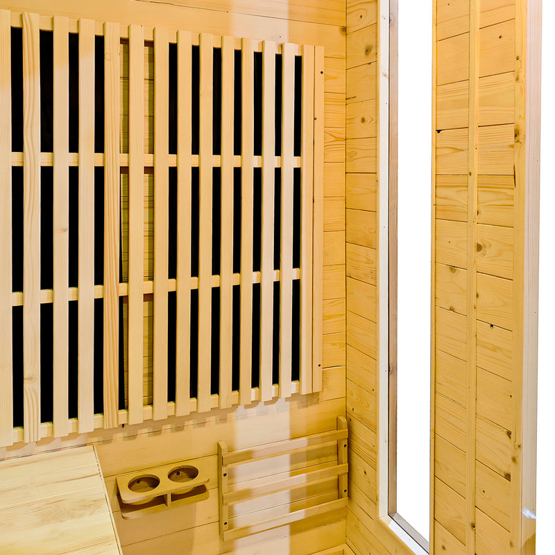 ReGen8 Quadro Outdoor - 4 Person Infrared Sauna (Natural)