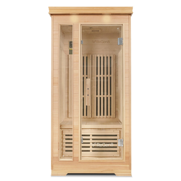 ReGen8 Solo Indoor - 1 Person Infrared Sauna (Natural)