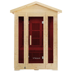ReGen8 Trio Outdoor - 3 Person Infrared Sauna (Natural)