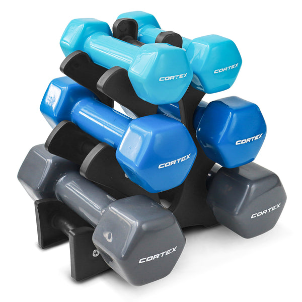 CORTEX 1kg to 3kg 3-Pair Dumbbell Set with Stand