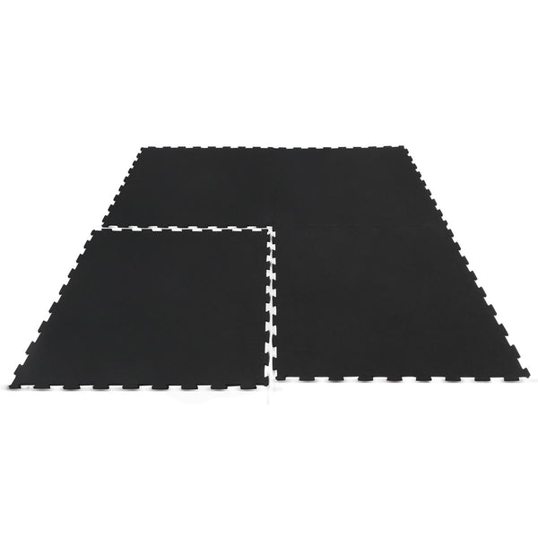 CORTEX 10mm Commercial Interlocking Rubber Gym Tile Mat (1m x 1m) Pack of 9
