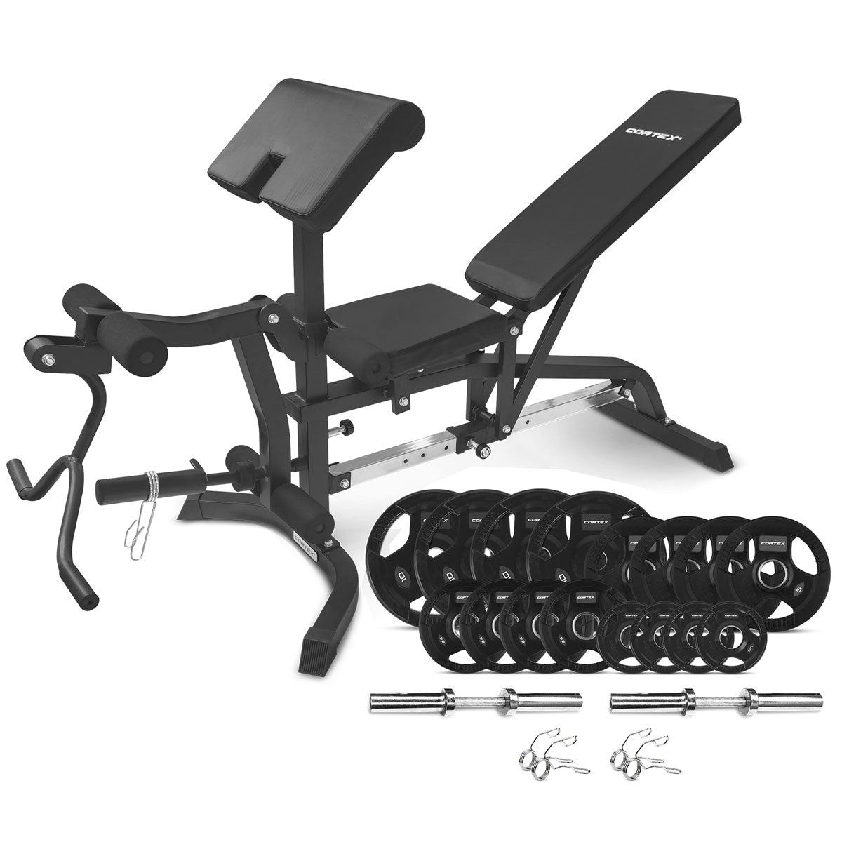 CORTEX BN-11 Exercise FID Bench + 85kg Olympic Tri-Grip Weight Plate and