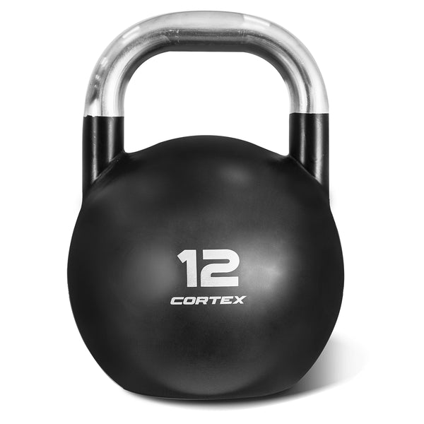 CORTEX 8kg to 32kg Commercial Steel Kettlebell V2 Package with Kettlebell Stand