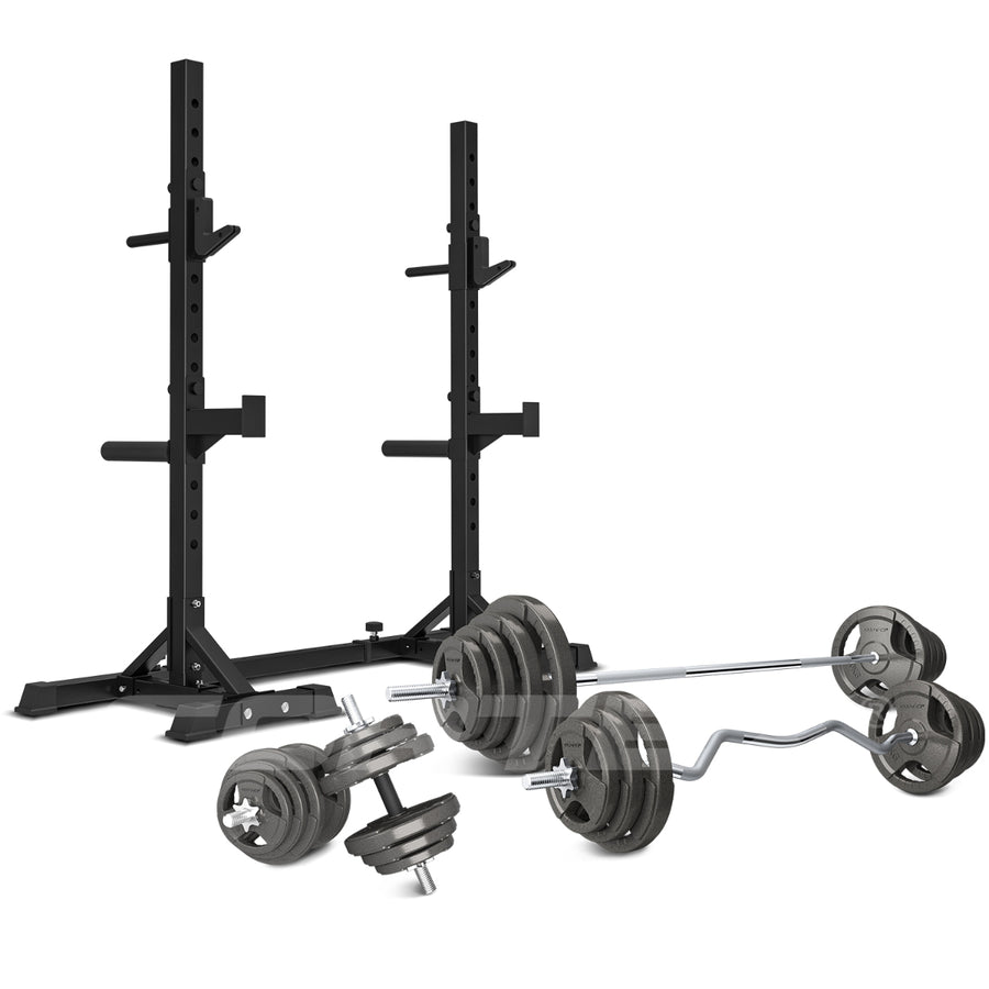 CORTEX SR-10 Squat Rack Package + 90kg Standard Tri-Grip Weight Plates Package