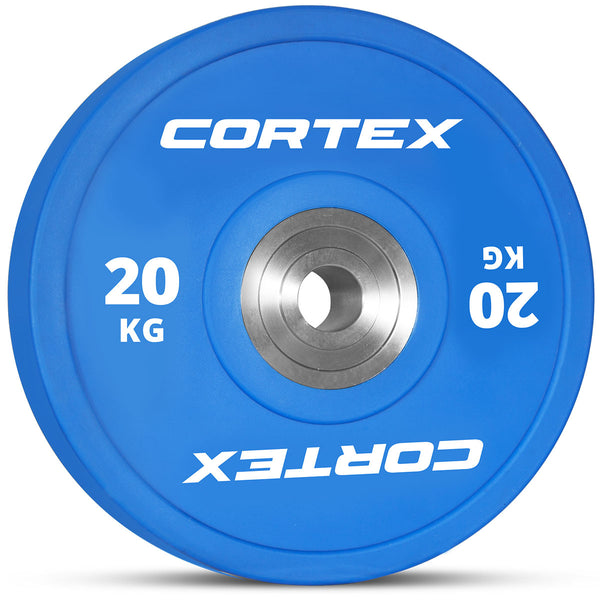 CORTEX 170kg Competition Bumper Plates Set with Competition Barbell