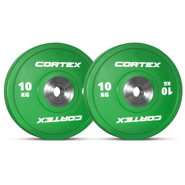 CORTEX 150KG Competition Bumper Plates Set with 16 Plate Toaster Rack