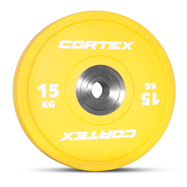 CORTEX 150KG Competition Bumper Plates Set with 16 Plate Toaster Rack