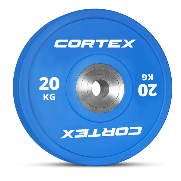 CORTEX 150KG Competition Bumper Plates Set with 16 Plate Toaster Rack