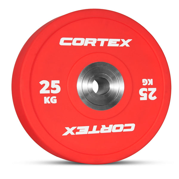 CORTEX 150KG Competition Bumper Plates Set with 16 Plate Toaster Rack