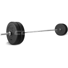 CORTEX 90kg EnduraShell Barbell Weight Set with Weight Tree