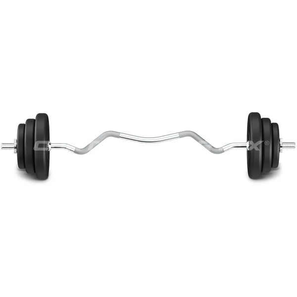 CORTEX 40kg EnduraShell Curl Bar Weight Set