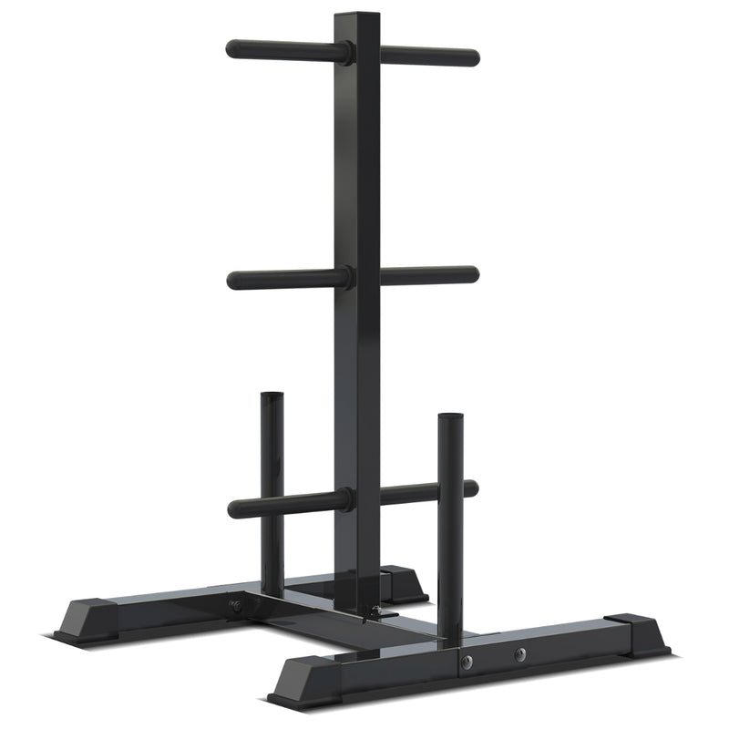 CORTEX 90kg Tri-Grip 27mm Standard Barbell Weight Set with Weight Tree