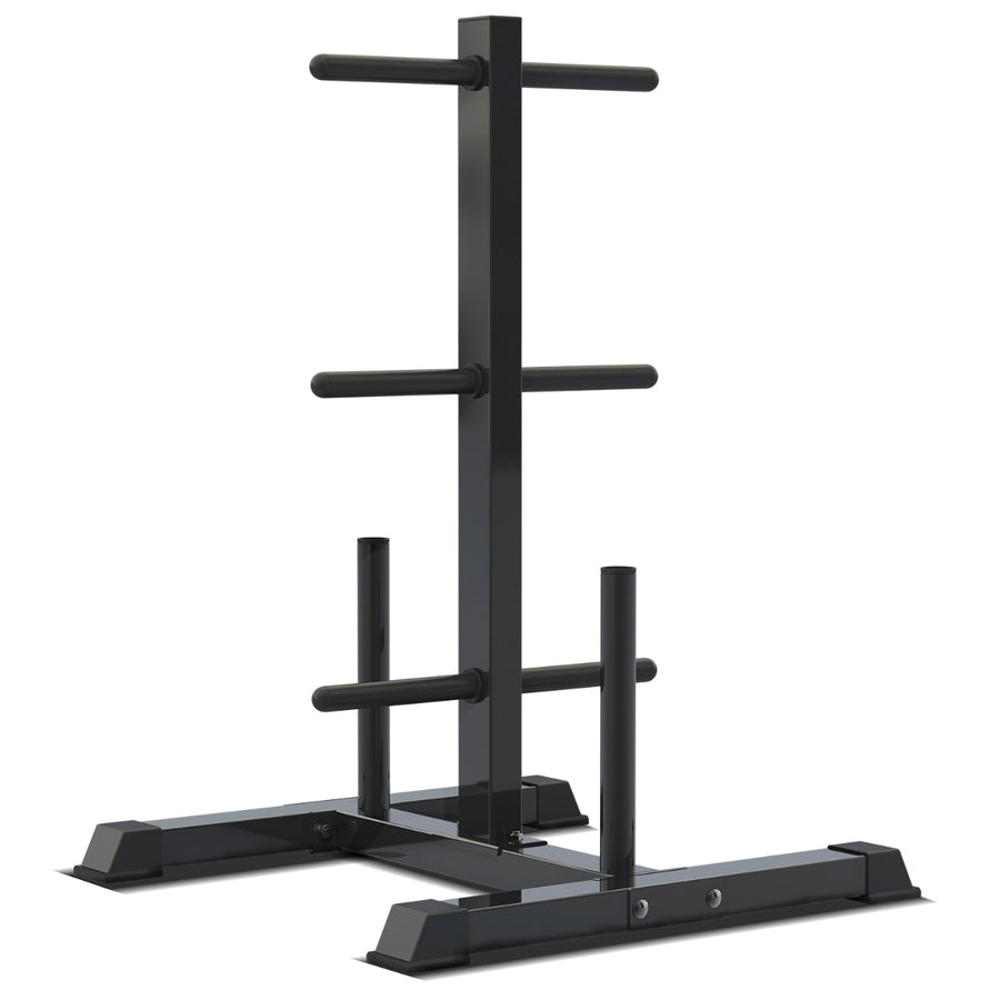 CORTEX 90kg Tri-Grip 27mm Standard Barbell Weight Set with Weight Tree