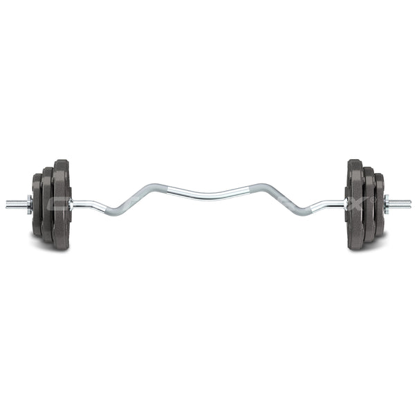 CORTEX 40kg Curl Bar 27mm Standard Weight Set